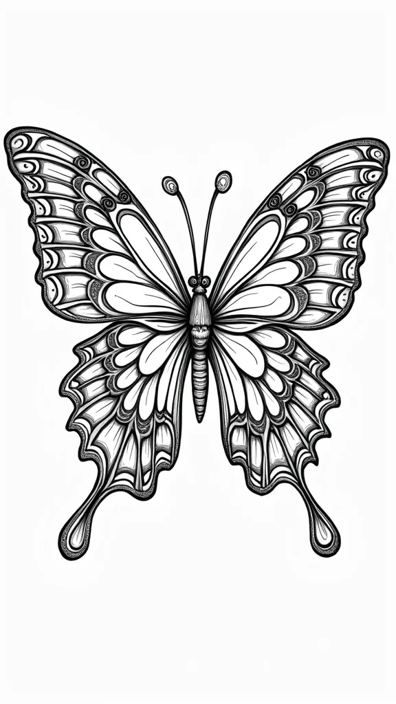 butterfly wings coloring pages